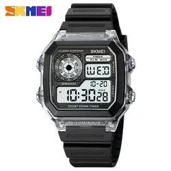 SKMEI-reloj de pulsera deportivo multifunción para hombre, cronógrafo resistente al agua, 5Bar, movimiento Digital japonés, cuenta atrás, 1998