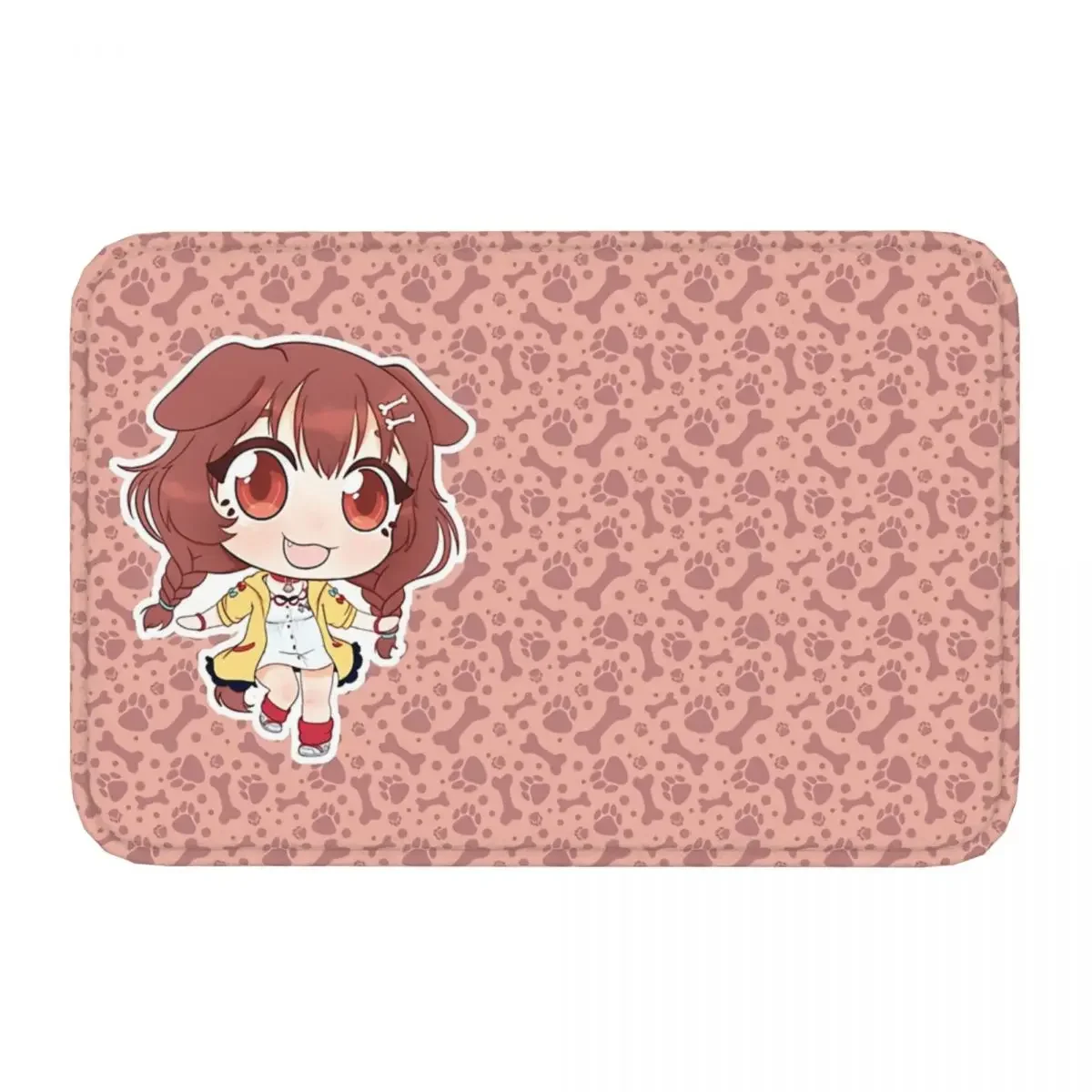 Hololive Production Fictitious Virtual Youtuber Vtuber Non-slip Doormat Inugami Korone Chibi Carpet Living Room Kitchen Mat