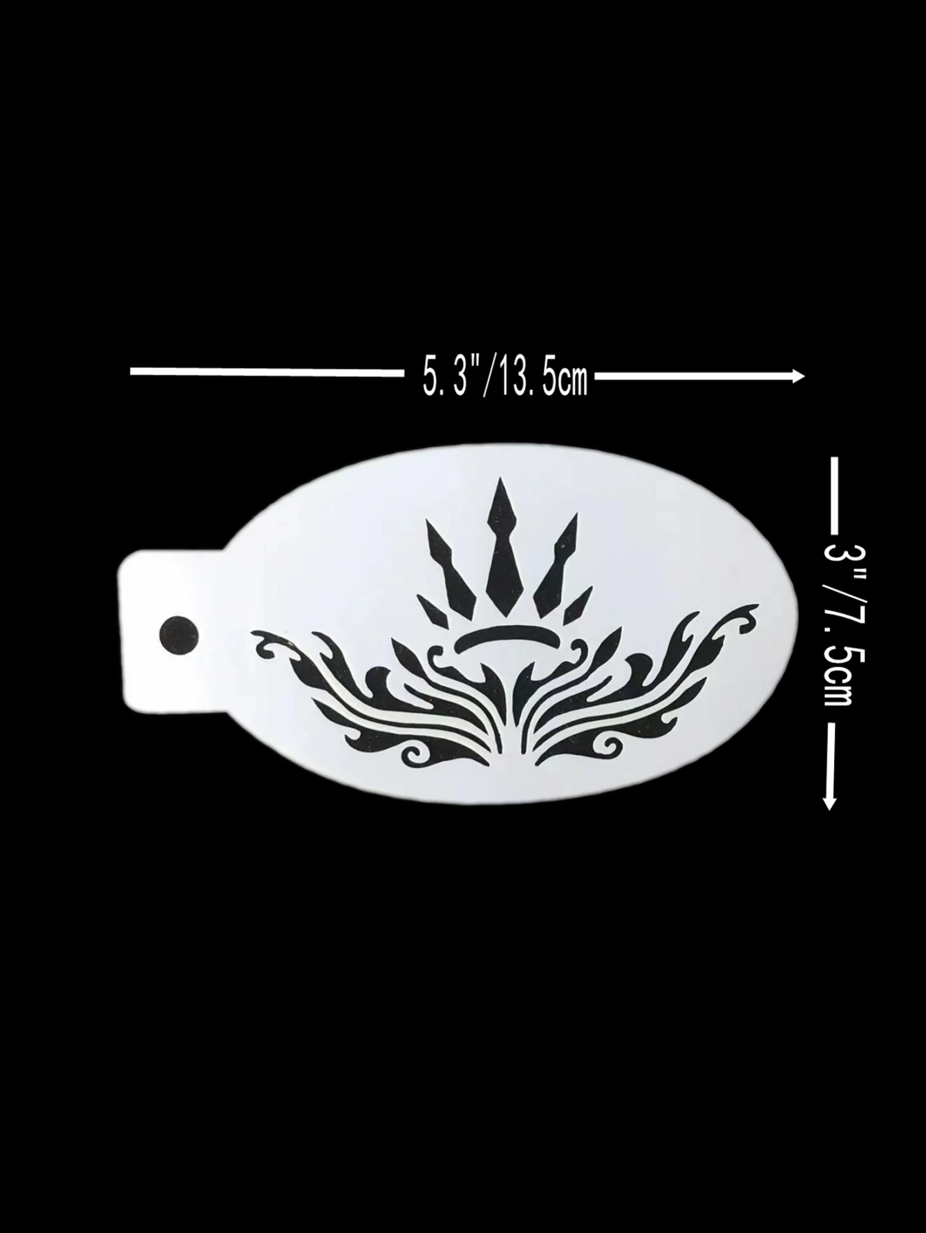 5.3*3inch Crown Face Body Paint Stencils for Painting Scrapbook Coloring Embossing Album Decorative Template