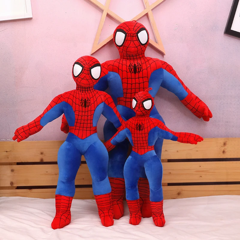 

90cm Spider Man Plush Doll Toy Pillow for Kids Soft Cuddly Stuffed Animal Birthday Gift for Boys Toddlers Children Large Size