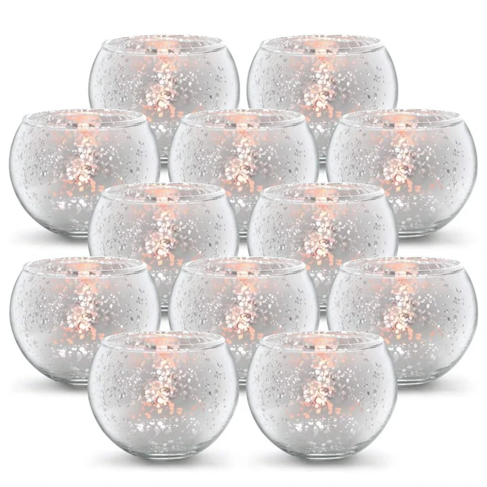 

6/12 шт. стеклянный подсвечник Votive Mercury Tealight подсвечники для свадебной вечеринки дома центральные украшения стола