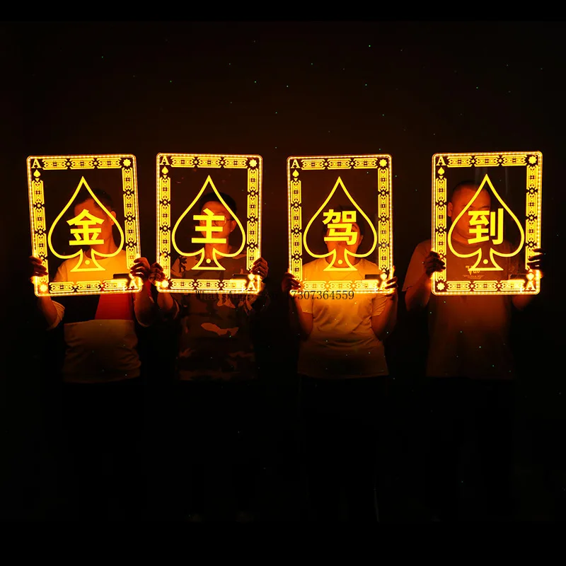 

Бар КТВ акриловая светящаяся лопата ручная доска для ночного клуба тематическая вечеринка прозрачная светящаяся карточка с надписью винный реквизит