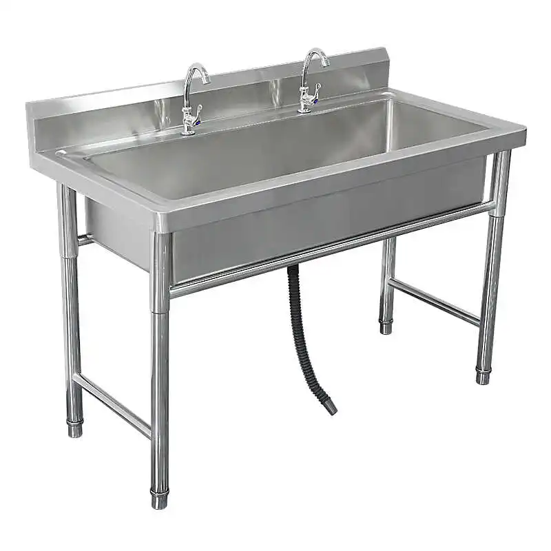 Stainless steel sink, single-sink integrated school custom handwashing sink with bracket, factory kindergarten