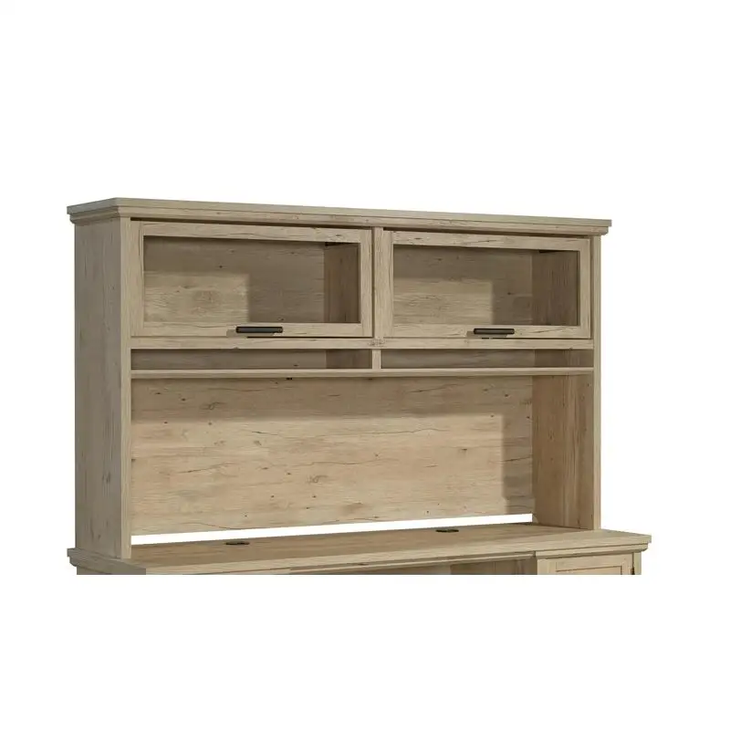 

Brown Finish Hutch - Elegant Wooden Storage Unit with Multiple Shelves and Doors for Home Organization