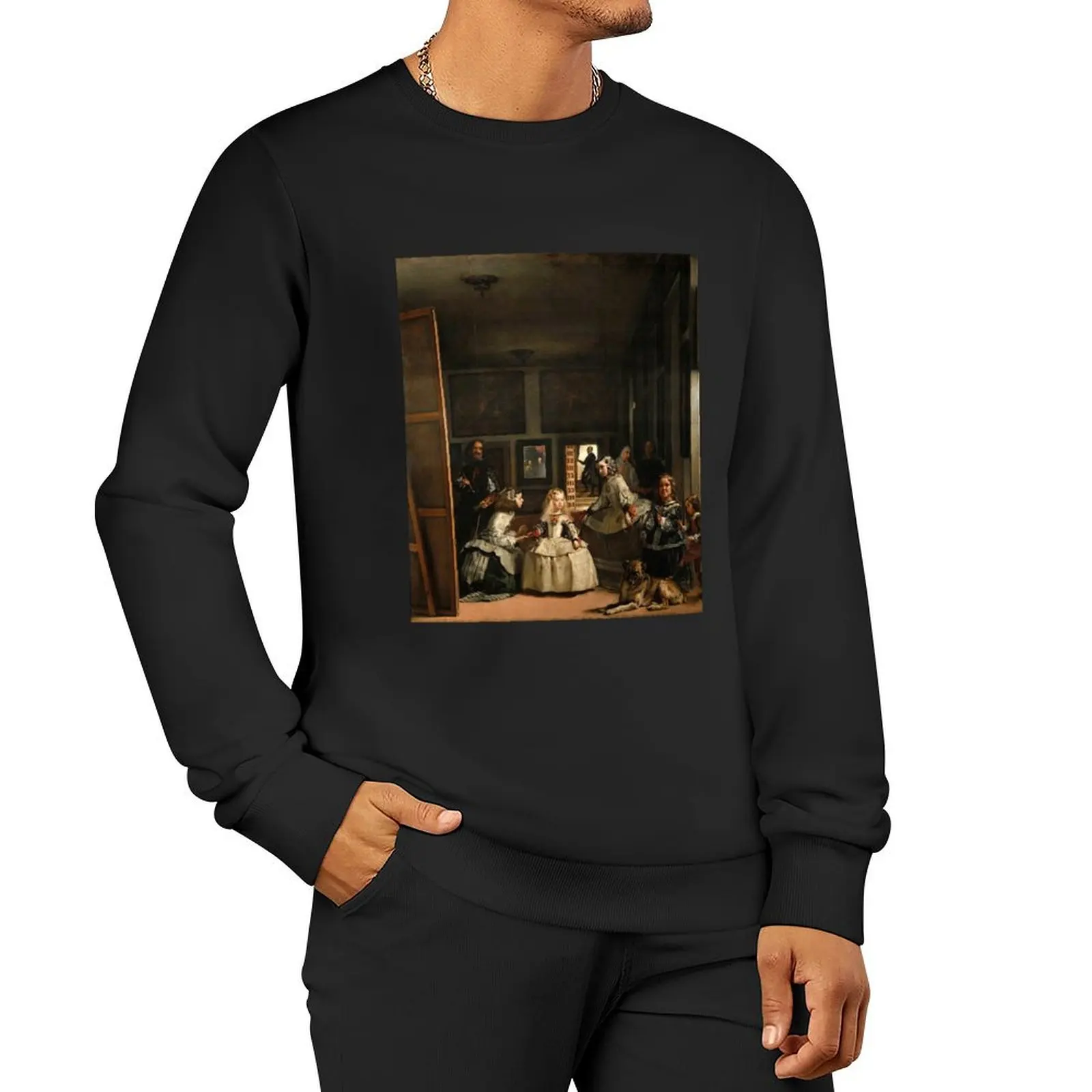 

Las Meninas Diego de Velaquez Pullover Hoodie autumn mens clothing mens clothes men sweatshirt