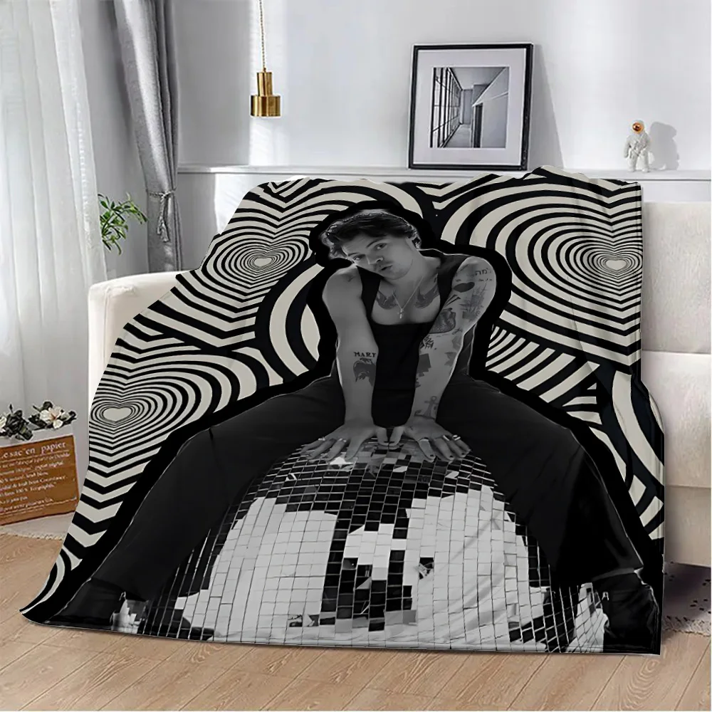 Singer Styles Kindness Harrys Printed Blanket Picnic Warm Blanket Soft and Comfortable Blanket Home Travel Birthday Gift