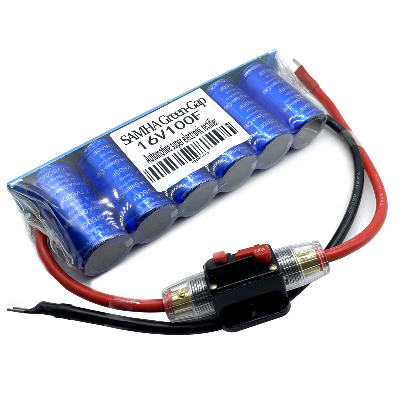 SAMWHA-Condensateur Smile avec Fusible de Protection, Module Redresseur Automobile, Capuchon Vert, Récupération, Conversion, Original, 16V100F, 2.7V600F