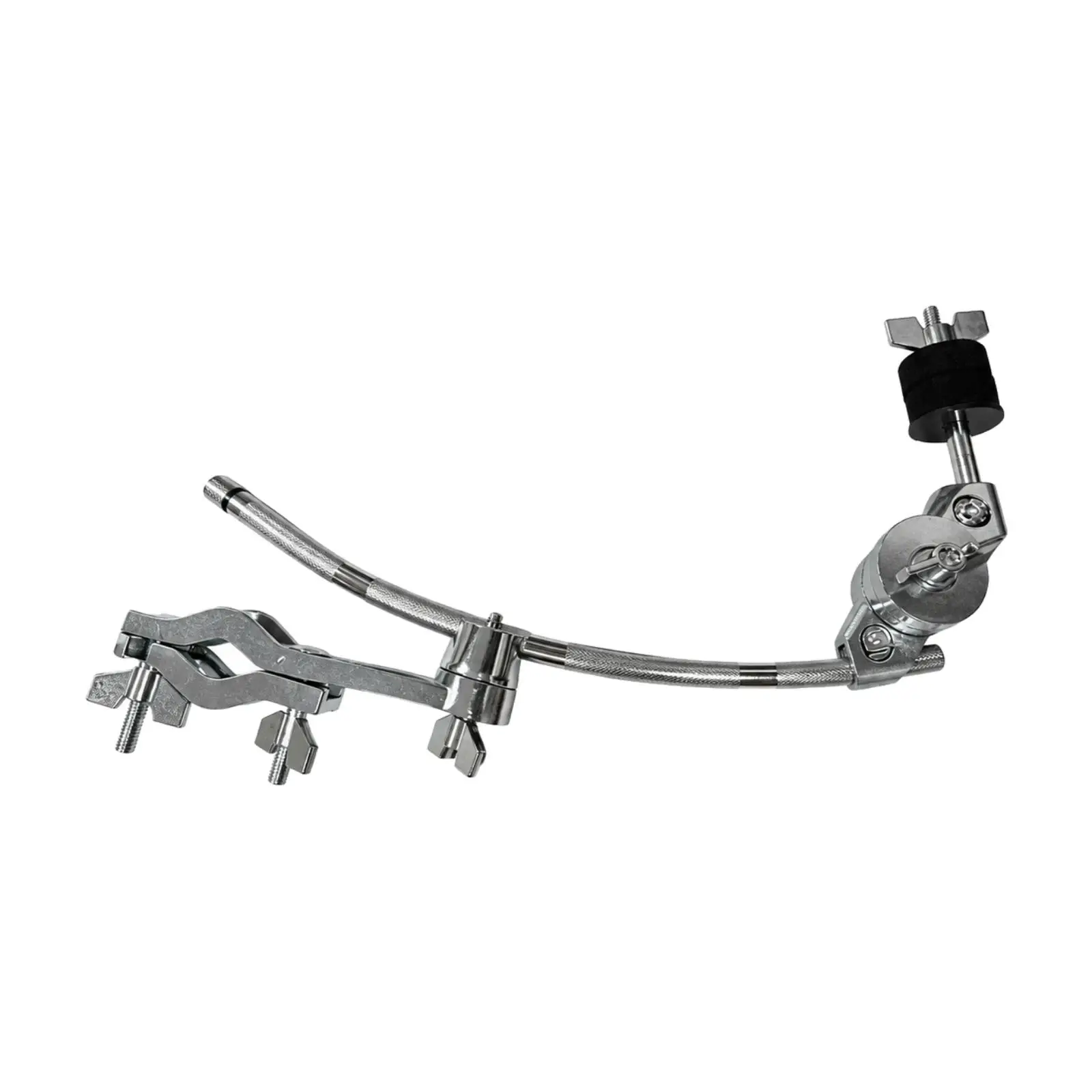 Drum Rack Cymbal Holder Curved Zinc Alloy Bar Dark Shiny Finish Segmented Design Percussion Hardware for Stage Configuration