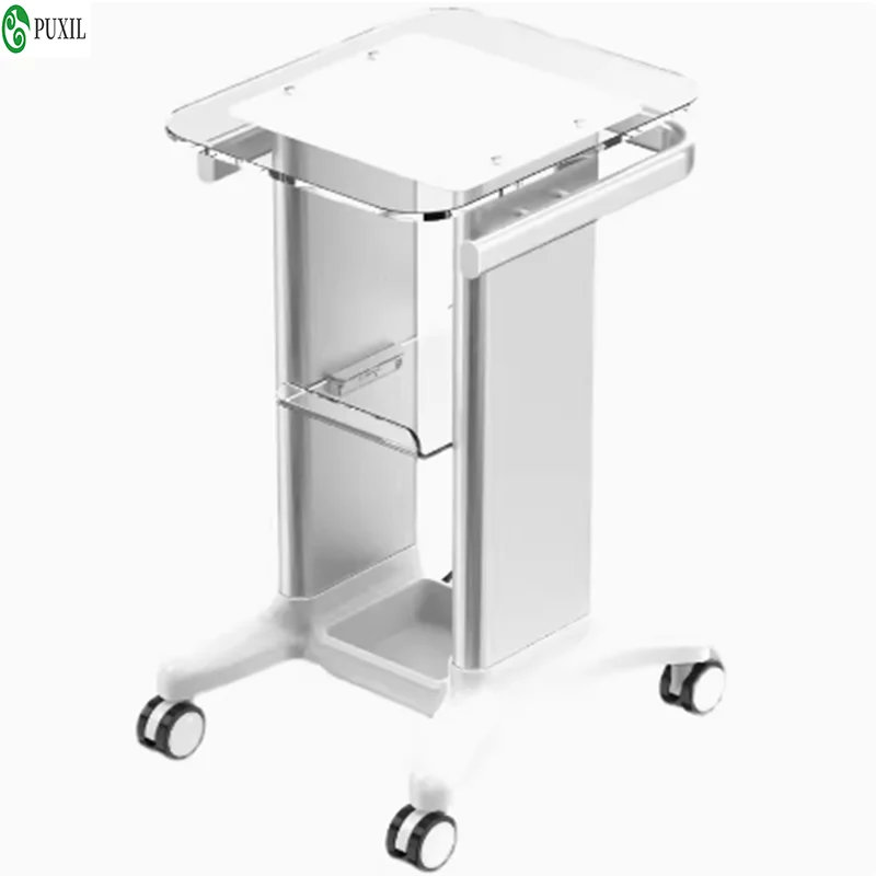 Beauty Instrument Trolley Desktop Rolling Trolley Multifunctional Dental Cart Acrylic Small Bubble Medical Cart