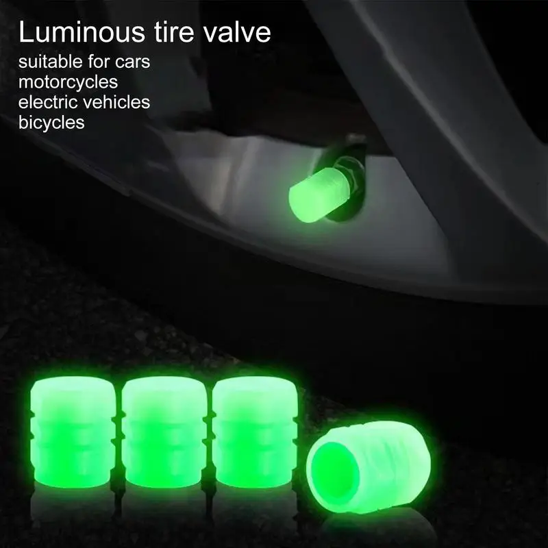 

Night Glowing Tire Valve Caps Car Motorcycle Bicycle Bike Wheel Tyre Hub Valve Stem Caps Decoration Car Accessories