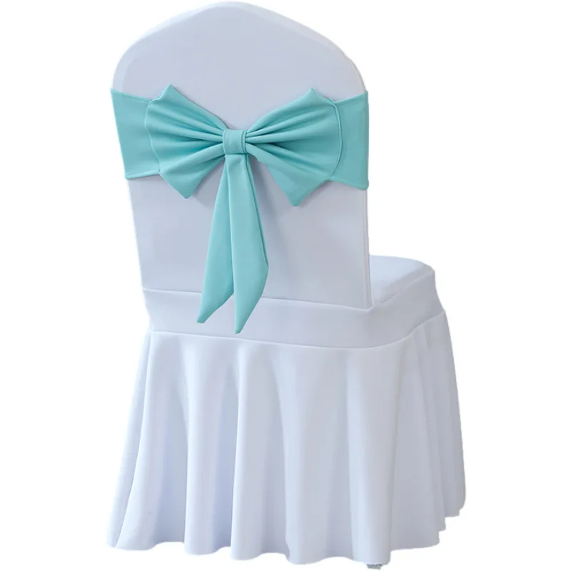 Bruiloft decoratie spandex stoel sjerp met kant-en-klare vlinderdas knoop, ideaal voor banket verjaardag verjaardagsfeestje evenementen vakantie