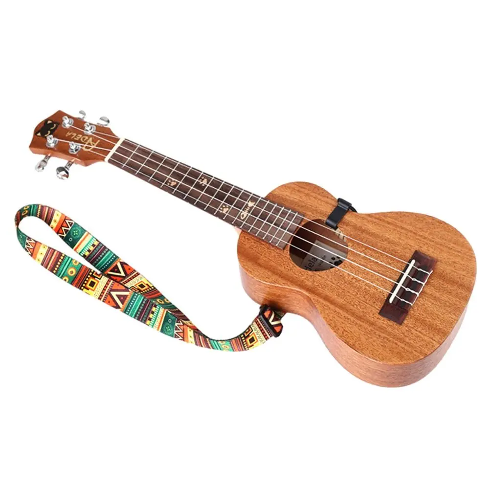 Portable Adjustable Guitar Strap Polyester Ethnic Style Ukulele Strap Guitar Belts Guitar