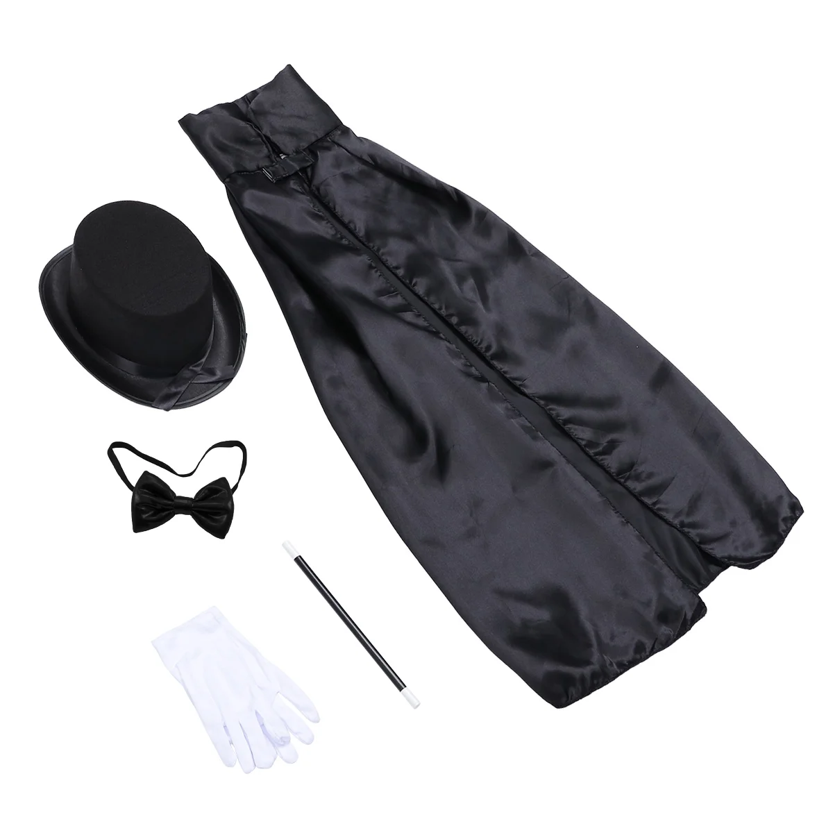 6 PCS Role Play Set Magician Outfit Halloween Costume Clothing Party Performance Clothes Cosplay