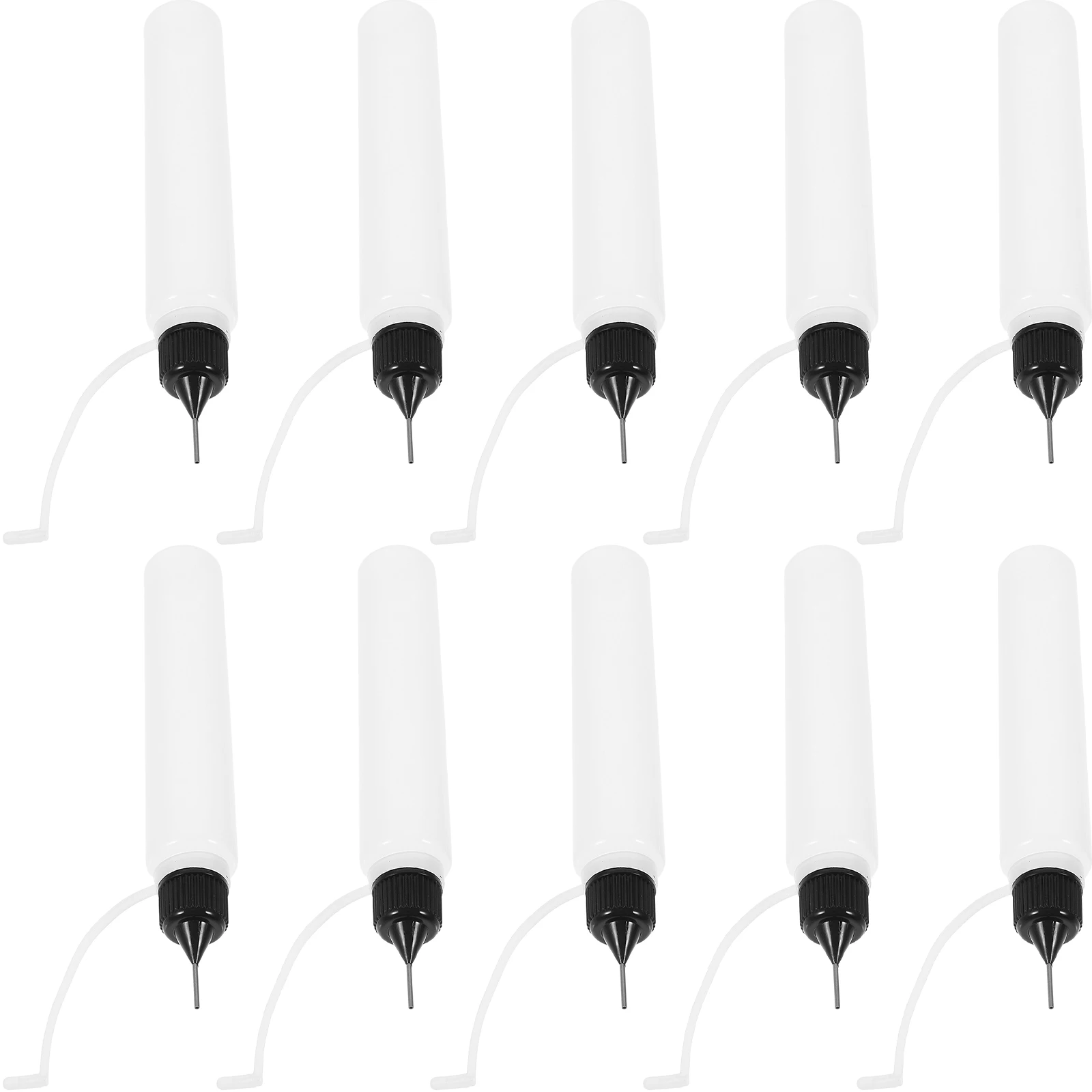 

10pcs Glue Application Bottles Refillable Oil Containers Fine Tip Mini Squeeze Bottles For Crafts Paint Dispensing Needle