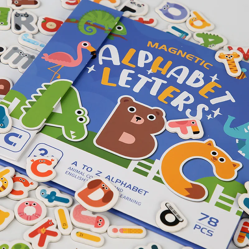 Lettere magnetiche Puzzle Animal Alphabet ABC magneti per frigorifero per bambini piccoli e bambini giocattoli educativi cognitivi per l'apprendimento dell'ortografia