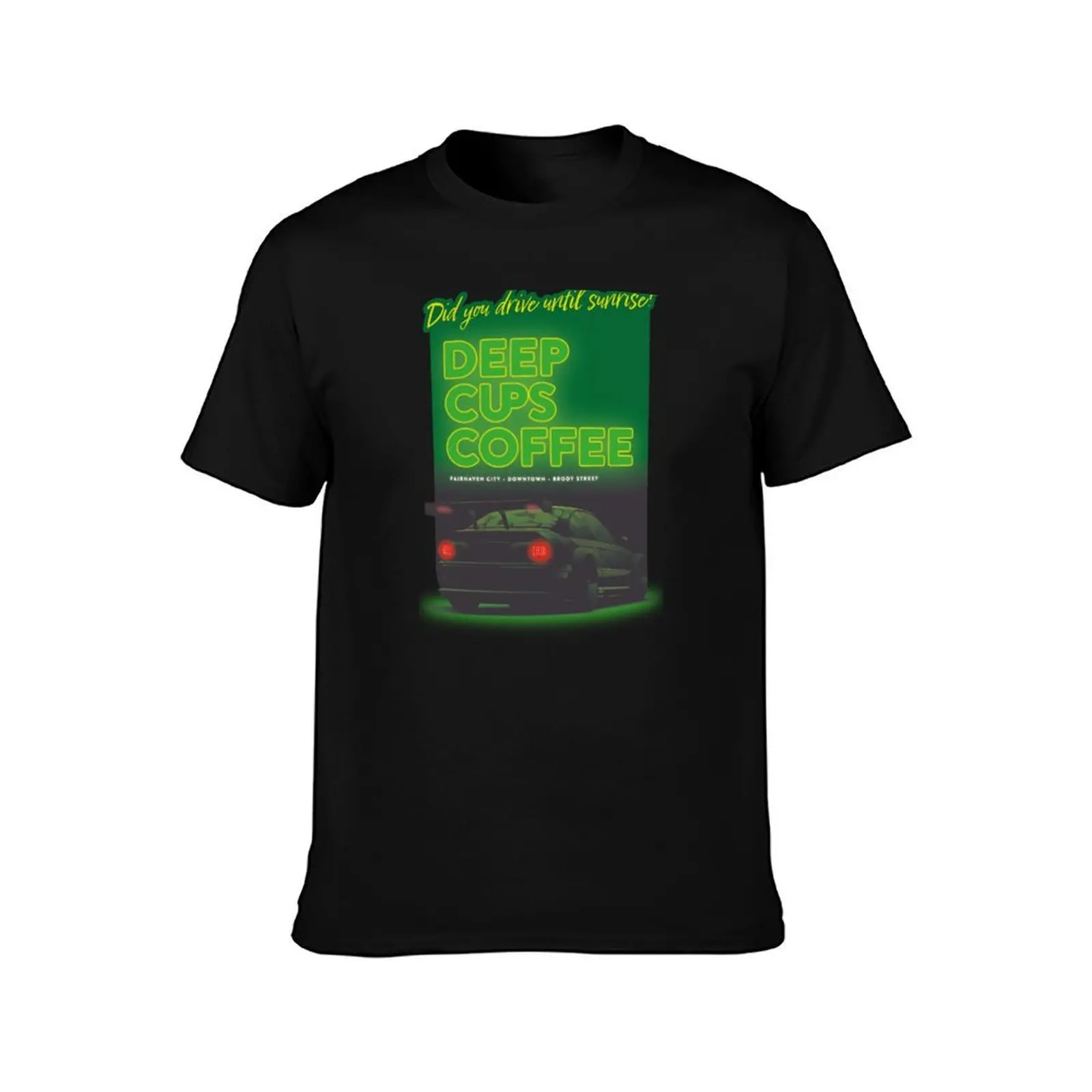 Deep Cups Coffee NFS Most Wanted T-Shirt Basic Solid Color Short Sleeve T-Shirt