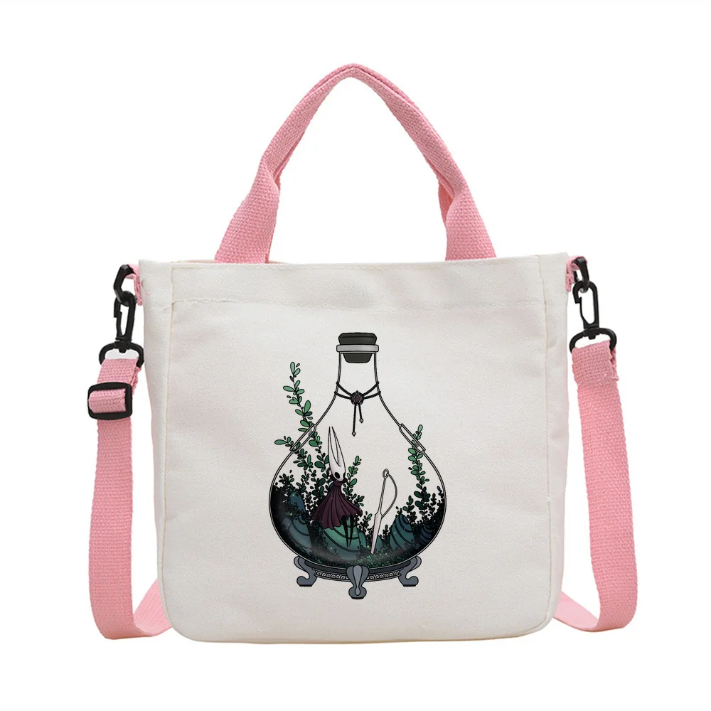 Hollow Knight tote bag foldable canvas  grocery reusable torba na zakupy femme