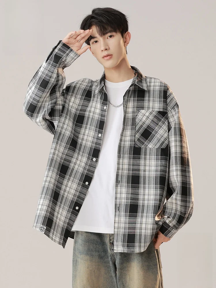 

Мужская повседневная рубашка Paul Frank в американском стиле, новая весенняя свободная рубашка-куртка из дышащей смесовой ткани (полиэстер/хлопок) с длинным рукавом