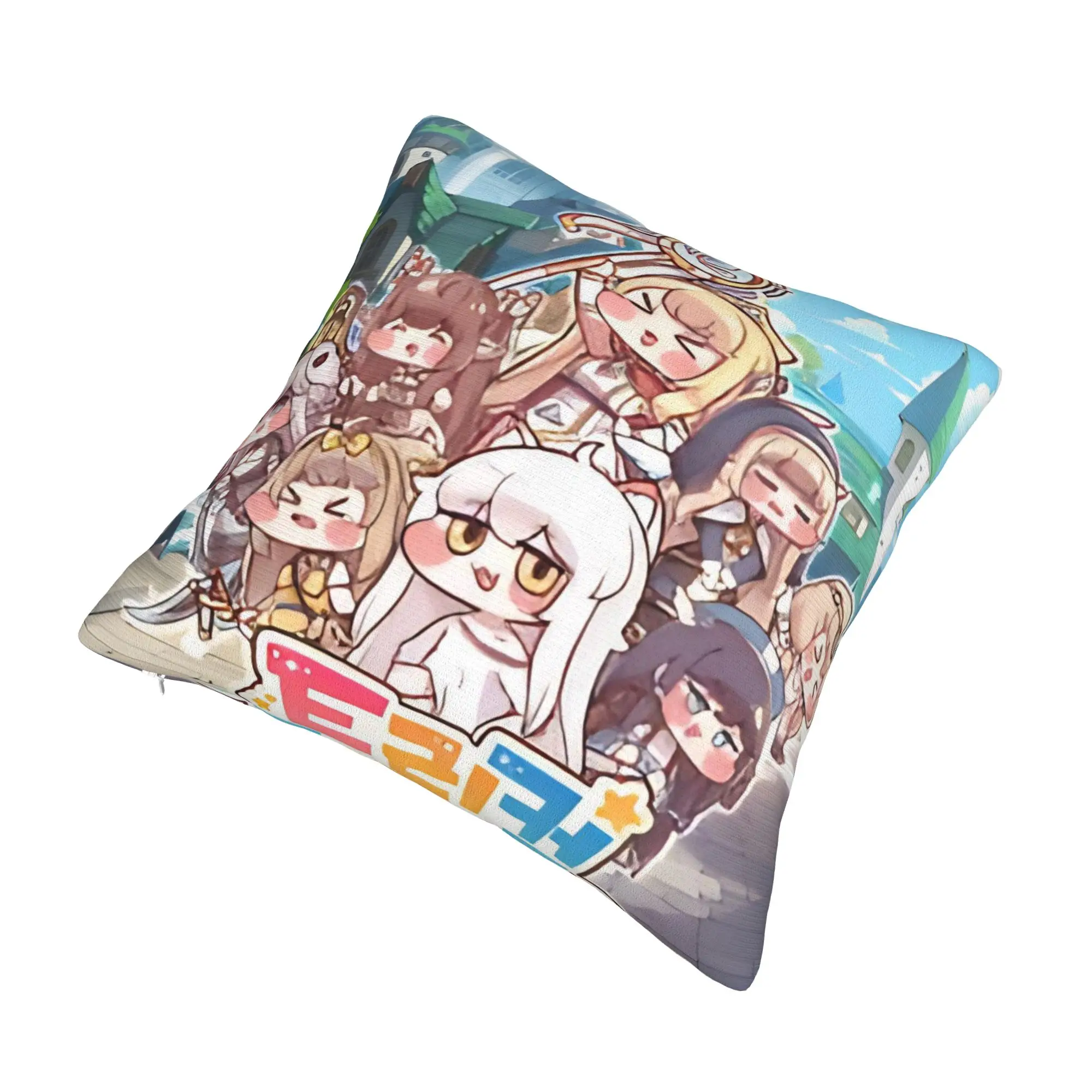 Trickcal C-Chibi Go Games Pillow Covers Merchandise Printing Cushion Cover Decor  Throw Pillow Case Cover Home Multiple Sizes