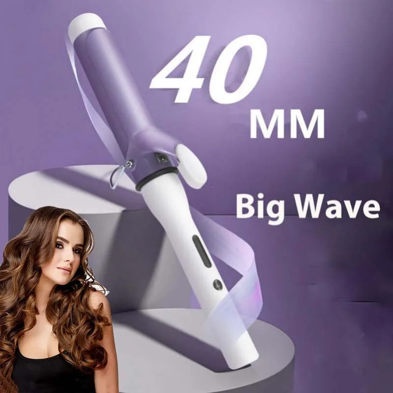 

Electric Curling Wand Fast Heated Hair Curler Women'S Professional Hair Curler 40Mm Curling Wand Get Long-Lasting Styling