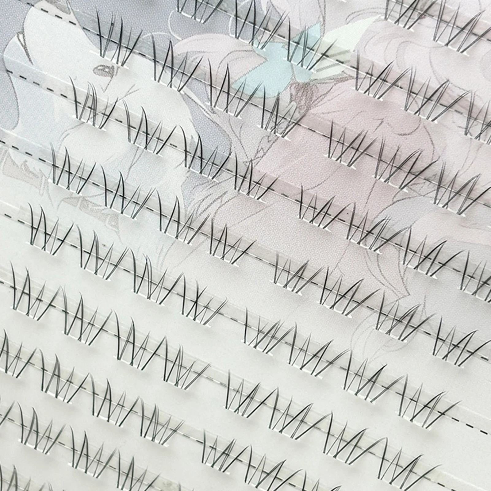 Self-adhesive Individual Under Lashes Cluster Wispy Segmented Lower Eyelashes No Glue Need Natural Manga Bottom Lashes Extension