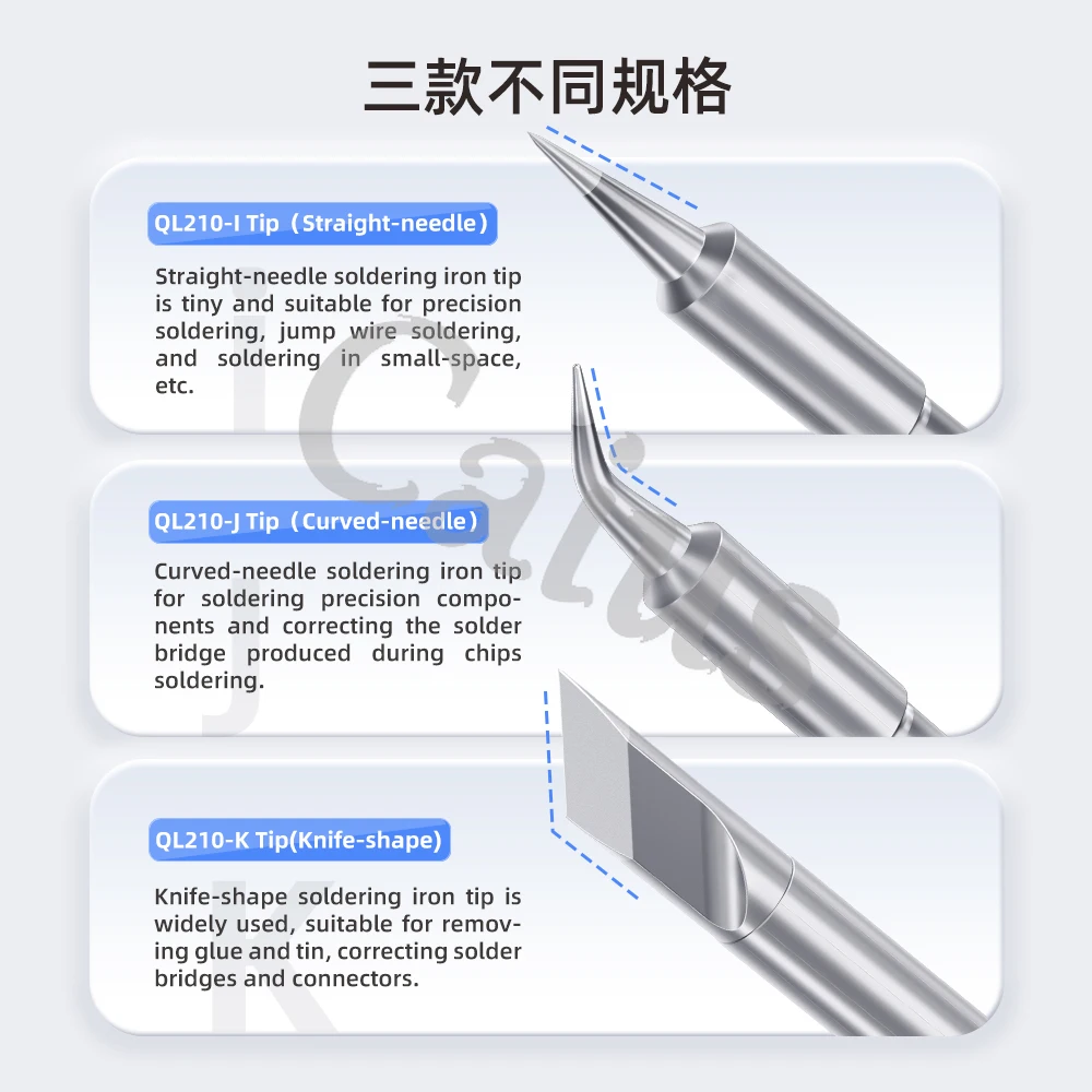 QIANLI QL210 الدقة C210 سلسلة لحام تلميح تسخين سريع وذوبان القصدير لمحطة لحام سلسلة 210 لحام ذوبان