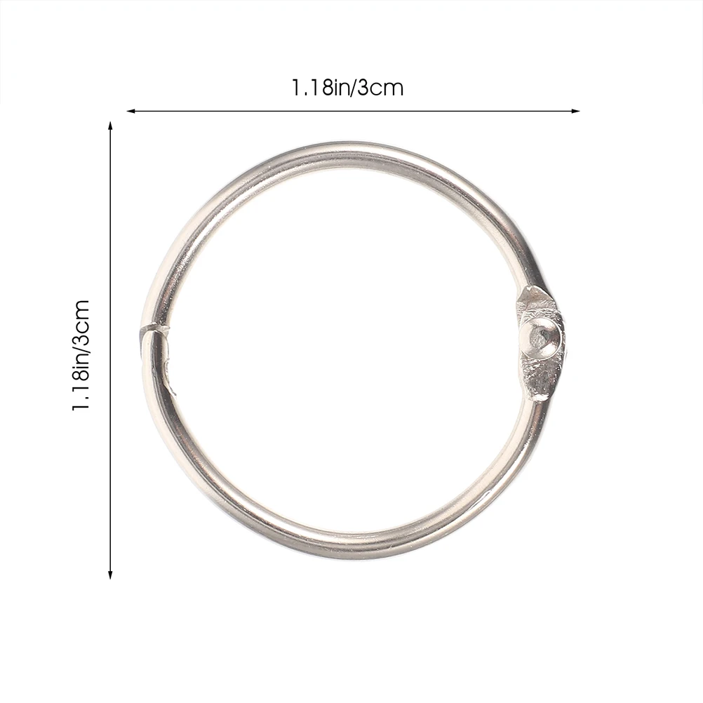 60 stücke Innere 30mm Binder Ringe Außendurchmesser Metall Ring Metall Lose Blatt Papier Bindung Notebook Ringe Büro liefert