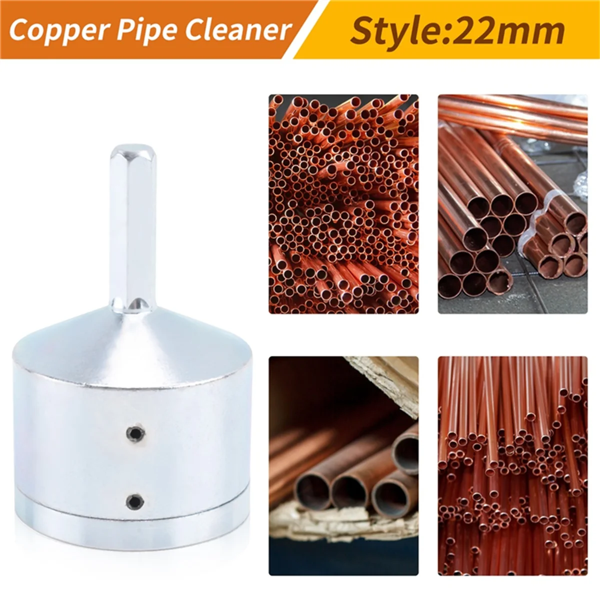 Nuevo cepillo de tubo de cobre de doble cabeza 4 en 1, escariador de pulido de tubos de cobre, limpiador de tubos, herramienta de biselado de 15MM, desbarbador de tubos