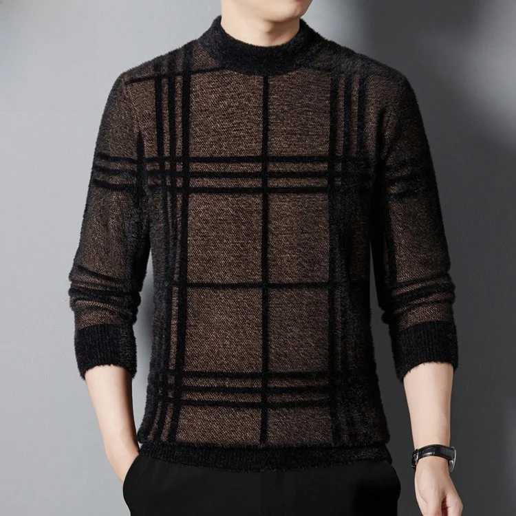 Maglione lavorato a maglia con supporto rotondo Ne Pullover in filato di lana Faionable Commuter Sle Maglieria per donne di mezza età Ci Walk