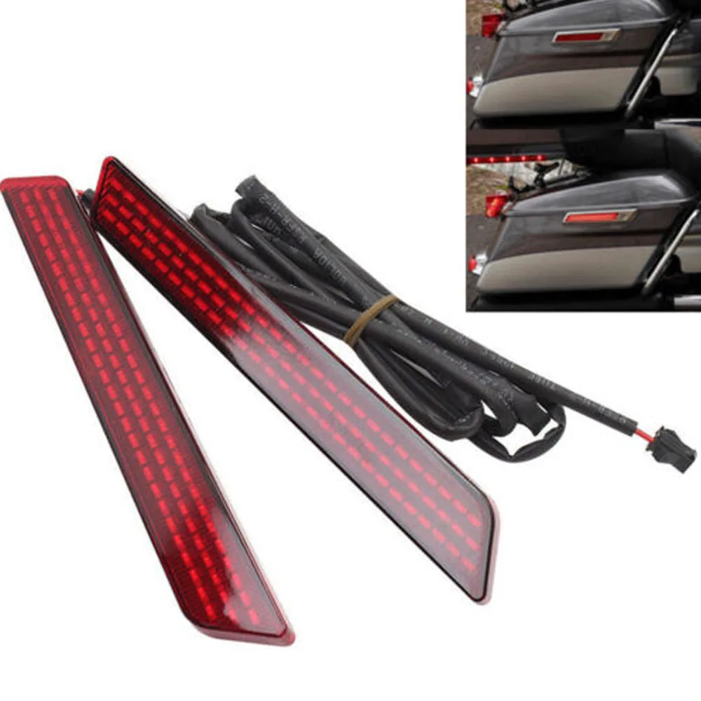 

Motorcycle Red LED Saddlebag Latch Lights Fit For Harley Touring Electra Glide Road Street Glide Road King 2014-2022 2021 2020