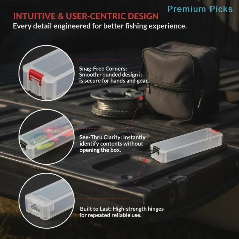 portablePortable Egi Fish Lures Case Waterproof Scratch-resistant Plastic Bait Organizer for Outdoor Recreational Fishing