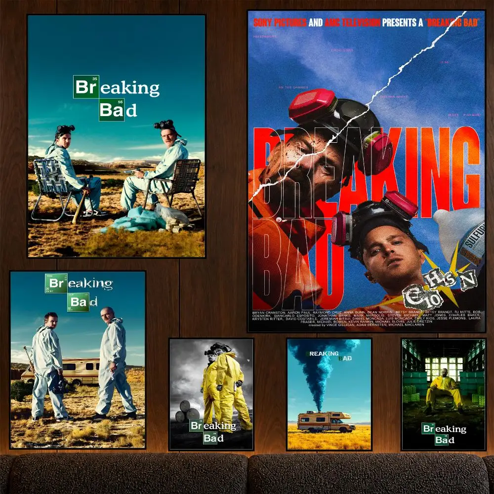 Series Breaking Bad Walter White Jesse Poster Wall Art Print HD Aesthetic Artwork Waterproof Printing For Fans Home Decor Gift