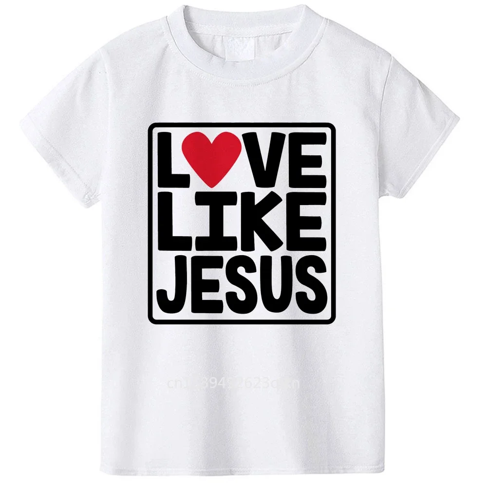 Hot Sale I Love Jesus Cotton T-shirts Jesus Loves You Valentine's Day T Shirt Street Fashion Cool T Shirts Women man Top