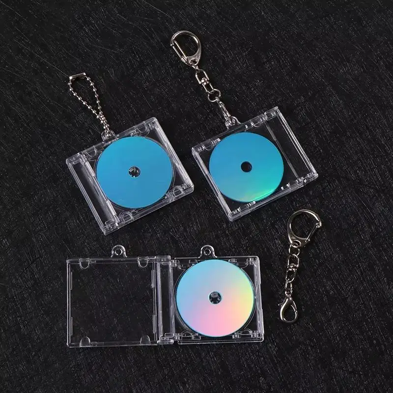 NFC DIY Blanko-Album-Schlüsselanhänger Mini-CD-Hülle Gedenkanhänger für Rucksack-Dekoration Handgefertigtes Geschenk-Accessoire – Detail 3