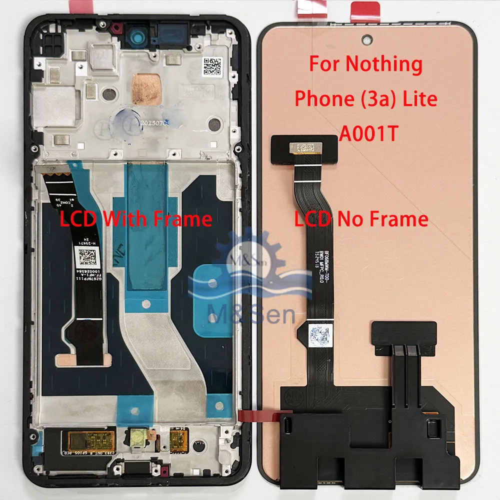 6.55''Original For Nothing Phone 1 A063/Phone(2)/2A/2A Plus/3A Pro/3A Lit LCD Display Screen Frame For CMF 1 A015/CMF 2 Pro LCD