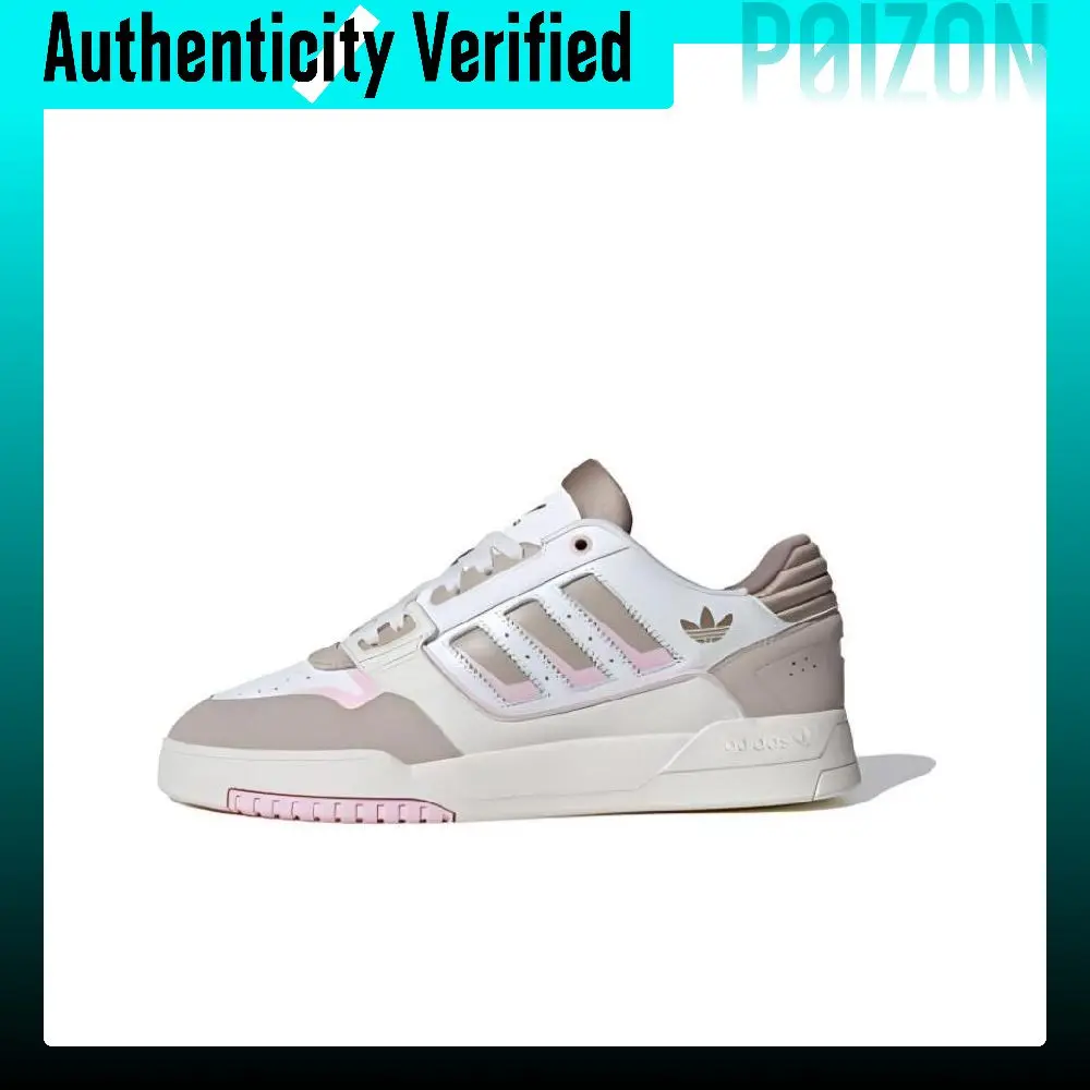 Adidas Originals Drop Step 2.0 LOW 2.0 Leather Low top Skateboard Shoes Women's White Gray Pink IG4338