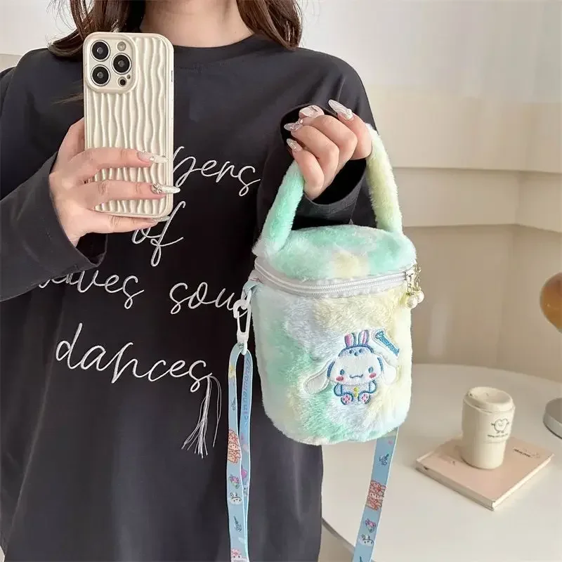 

Cinnamoroll Anime Kawaii MINISO Crossbody Bag Cute Cartoon Shoulder Bag Coin Purse Girly Heart Makeup Bag Gifts for Girls