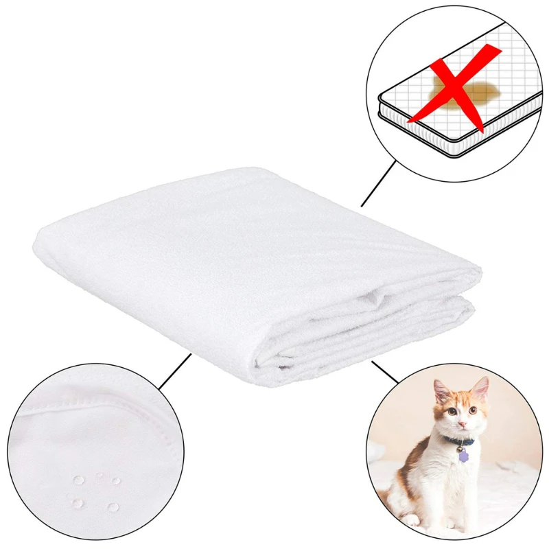 100% Impermeável Fino Colchão Almofada Protetora Pad Hotel Anti-Skid Colchão Bed Cover Lash Alta Qualidade Único Duplo Colchão