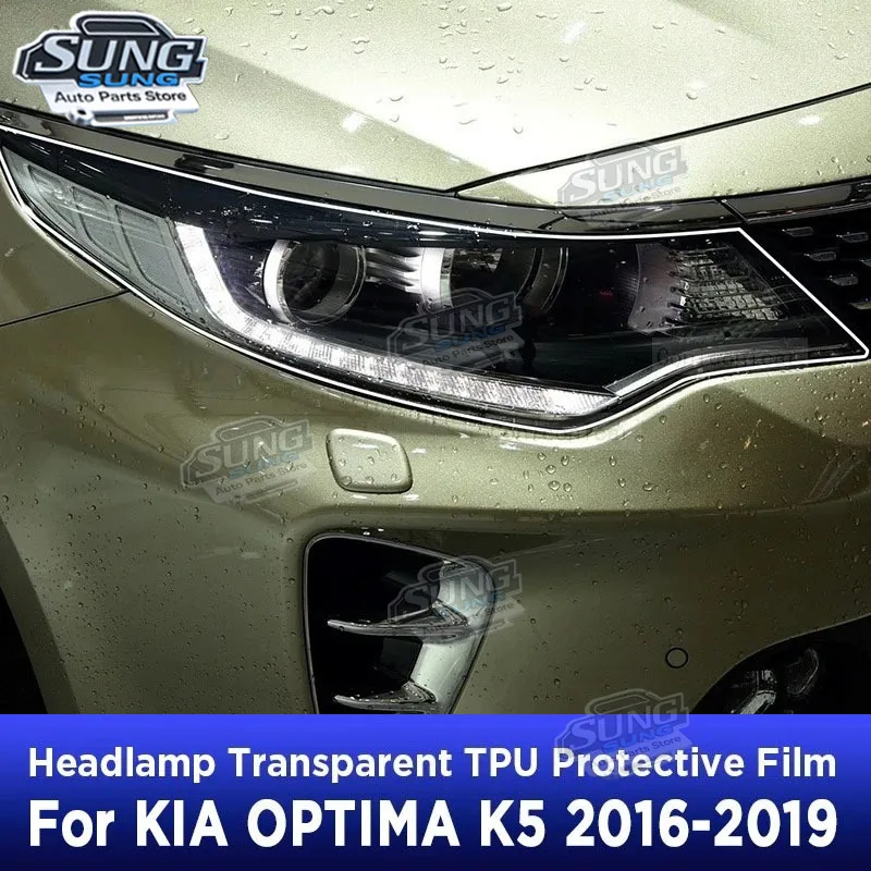Car Headlight Protection Transparent Anti-Scratch Protective Car Film TPU Stickers For KIA OPTIMA K5 2016-2019 Accessories
