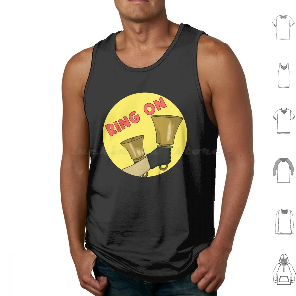 Anillo en camisetas sin mangas con estampado de algodón, campanilla de mano de Coro, reproductor de música, timbre de música