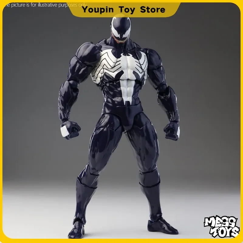 NEW Mess Toys Venom Lethal Neighbor Spider Man Symbiotic Black Suit Messtoys Spiderman Anime Action Figure Model Doll Gifts Toys