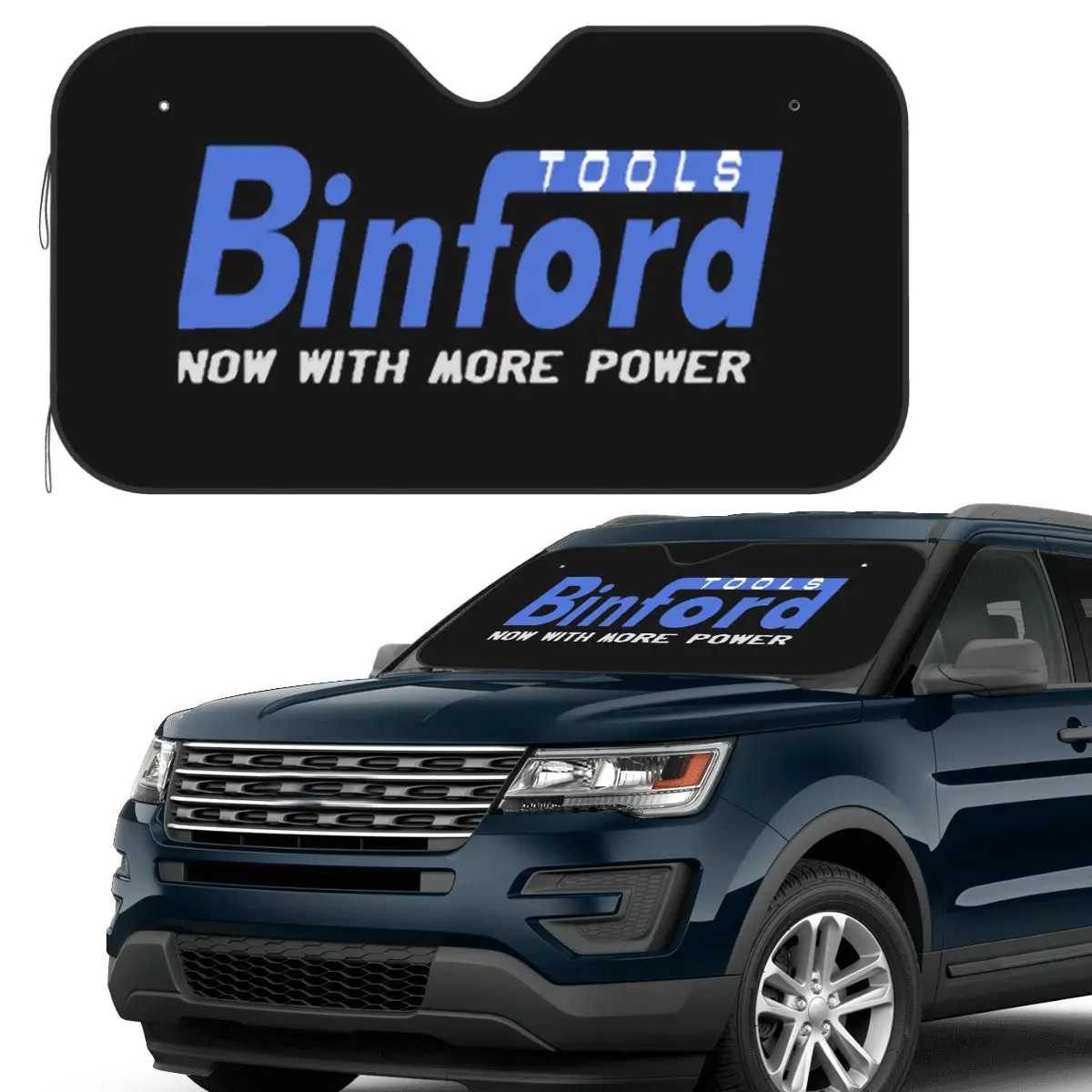 

Binford Tools Sunshade Windscreen Car Front Windshield Window Sun Visor Accessories Covers