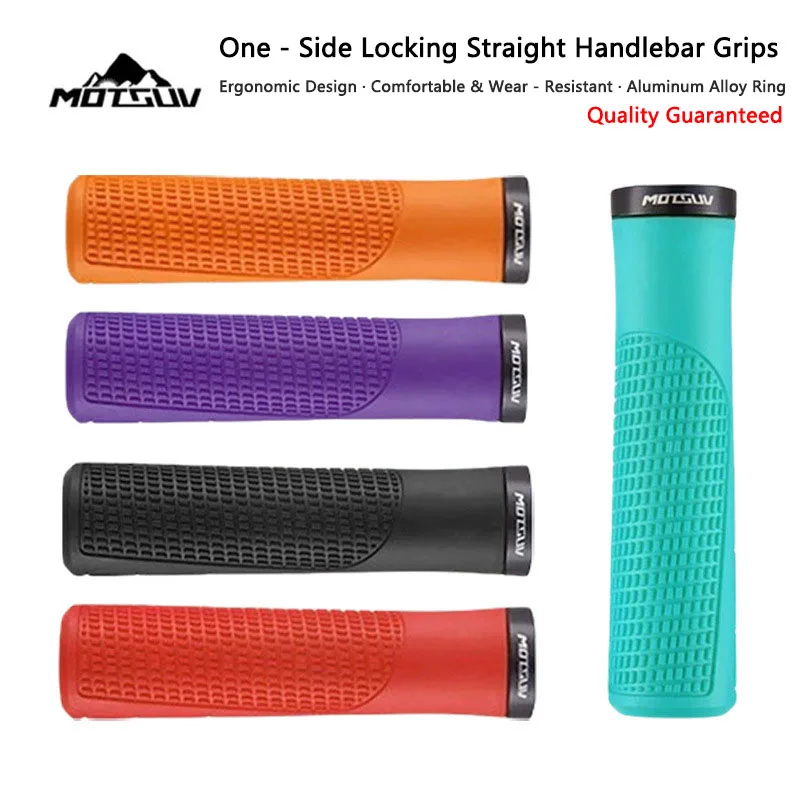 

MOTSUV Bike Grips, Single - Side Lock, 5 Colors, Ergonomic, Anti - Slip & Shock - Absorbing, Quick Shipping