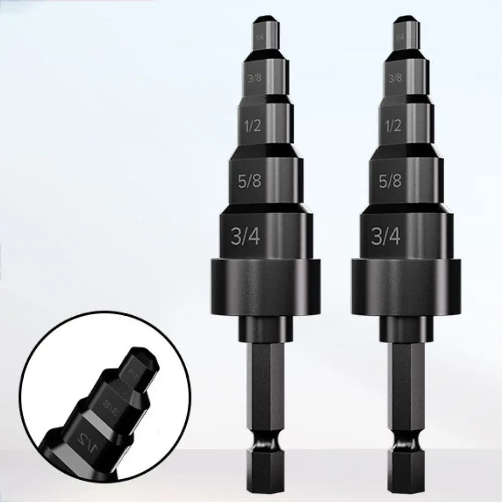 

2pcs Hexagonal Handle Copper Pipe Expander Drill Bit Flaring Tube Expanding Tool Cr-V Swaging Tool Tube Expander Brake Tubing