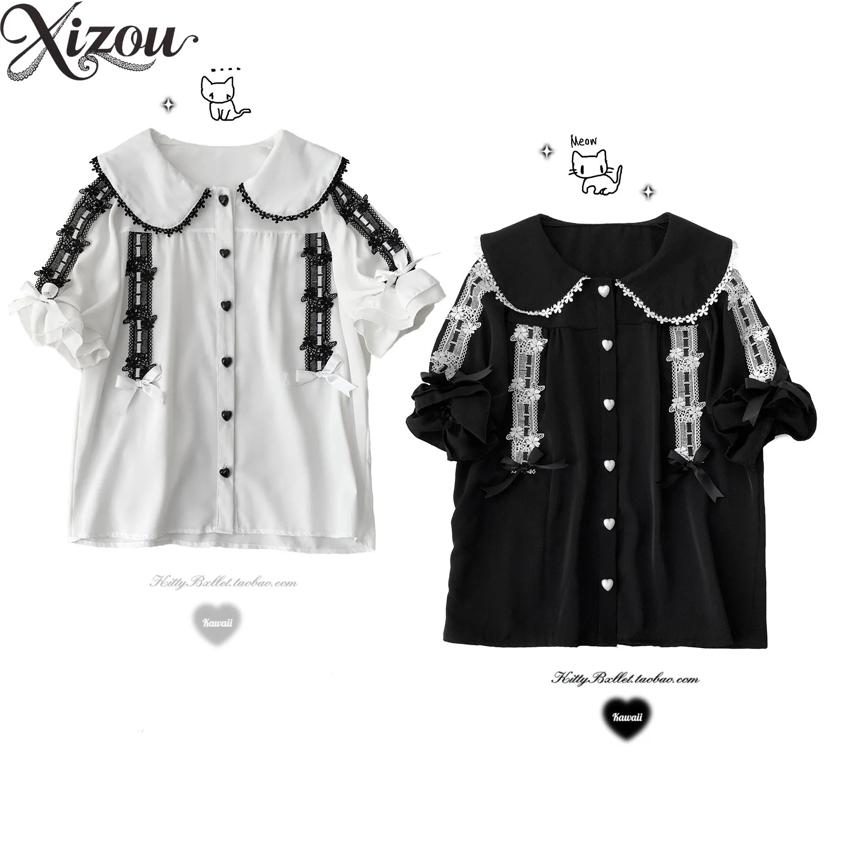 

Doll Collar Elegant Blouses Bow Lace Mass Production Mine Casual Shirt Japanese Style 2025 New Spring Autumn Women's Tops