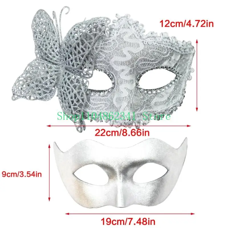 5ASD paar maskerade masker voor mannen vrouwen Halloween bruiloft half gezicht maskerade kostuum masker maskerade kostuum