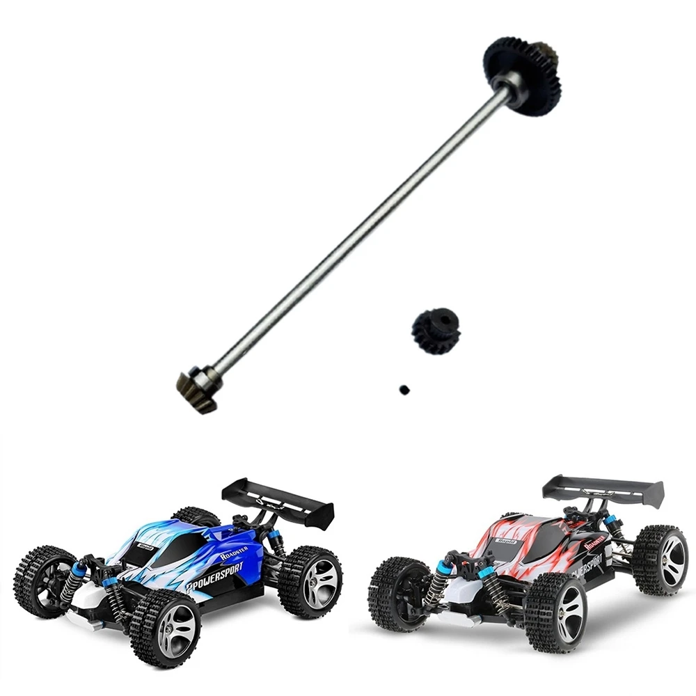 Wltoys A959 A969 A979 K929 1/18 RC카 업그레이드 부품용 금속 메인 액슬 중앙 드라이브 샤프트 17T 모터 기어 세트
