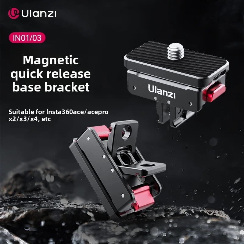 

Ulanzi IN01 magnetic quick release bracket base, equipped with 1/4 inch screw interface, suitable for Insta360