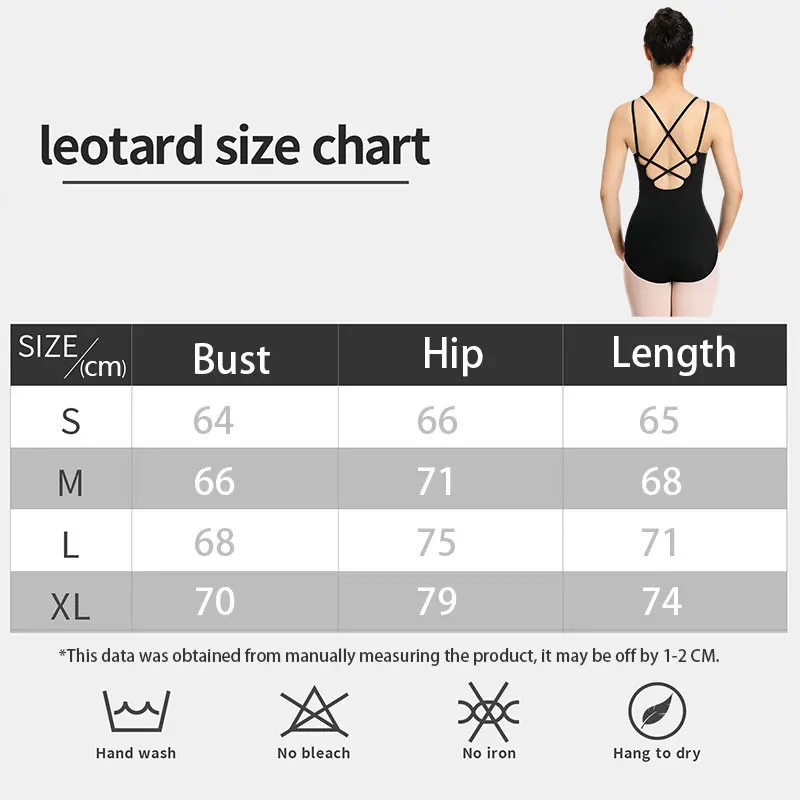 Adult Double Suspender Ballet Dance Leotards With Front Two-line Splicing And Large U-shaped Cross Back Ballet Clothes