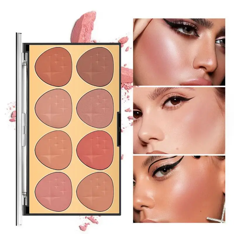 Blush Palette Highlight Blush Palette Bright Shimmer Face Blush Matte Blush Powder Highlight Blush Palette Professional Facial